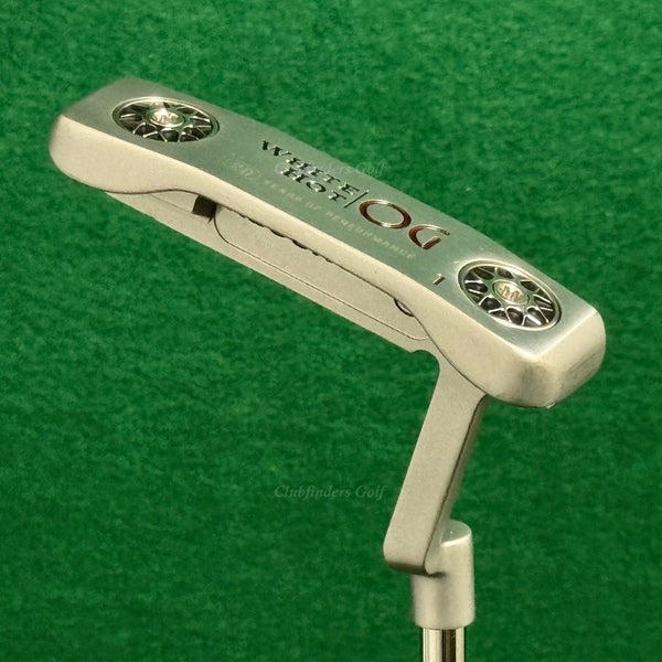 Odyssey White Hot OG 1 35" Plumber's-Neck Putter Golf Club w/Headcover
