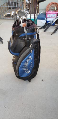 FULL SET LH MEN'S 13 PIECE STARTER GOLF SET 4 WOODS 8 IRONS PUTTER & CART BAG