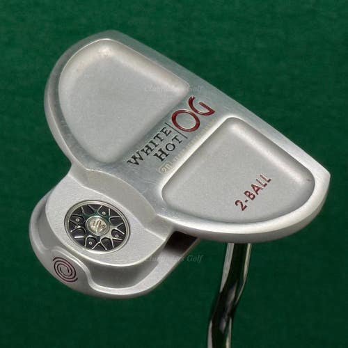 Odyssey White Hot OG 2-Ball 33.5" Double-Bend Putter W/ Stroke Lab & HC