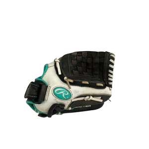 Used Rawlings FP110BW RH Throw Fastpitch Gloves White 11" 11692-S000143812