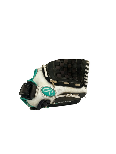 Used Rawlings FP110BW RH Throw Fastpitch Gloves White 11" 11692-S000143812