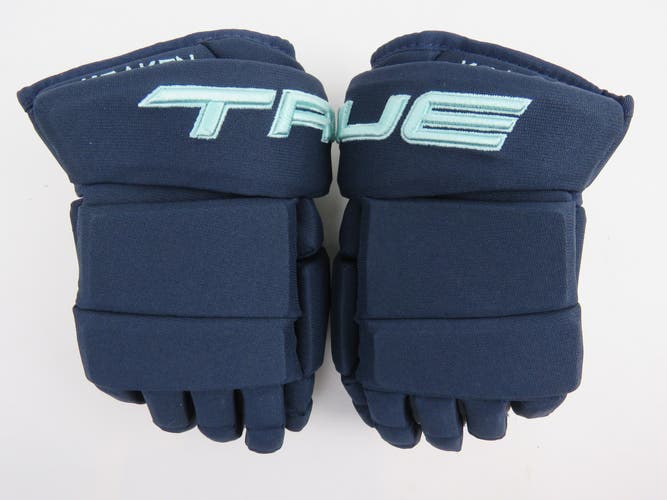 New TRUE NHL Pro Stock Seattle Kraken Hockey Gloves Senior Size 14"