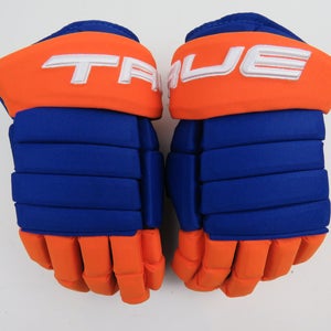 New TRUE NHL Pro Stock New York Islanders Hockey Gloves Senior Size 14"