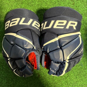 Blue Junior Bauer Vapor 3X Gloves 12" (Used)