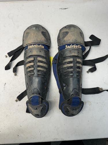 Used JADEKLIN 7-9 SHINGUARDS Catchers Leg Guards Black And Navy Blue Youth 11835-S000200779
