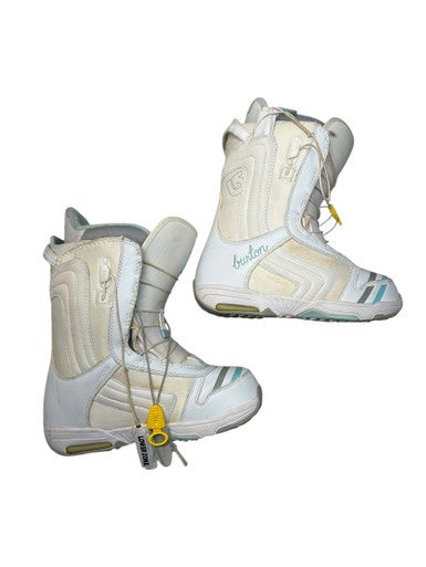 Used Burton EMERALD Womens Snowboard Boots White Senior 8.5 11835-C000200747