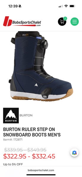 Men's Size M 12.0 (W 13.0) Burton MOTO BOA Snowboard Boots All Mountain (Used)