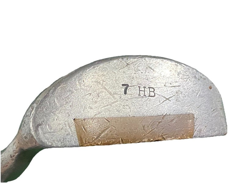 Otey Crisman 7HB Brass Insert Hickory Shaft Putter 35" Selma Ala RH Vintage Grip