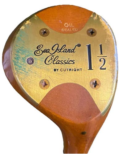 Sea Island Classics Ray Cutright Golf Oil Sealed Persimmon 1.5 Wood Driver HC RH