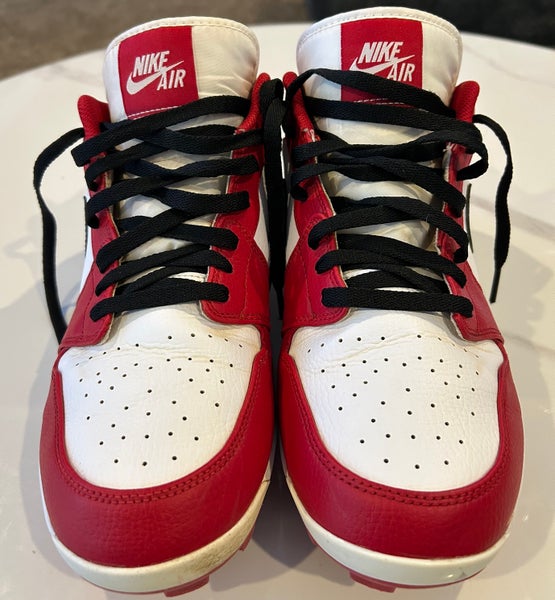 Red Men's Size M 11.0 (W 12.0) Adult Air Jordan Molded Cleats Cleats (Used)