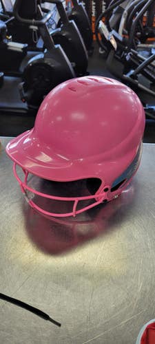 Used RIP-IT HELMET W MASK 6 - 6 7/8 Batting Helmet w/Mask Pink One Size 11497-S000153584