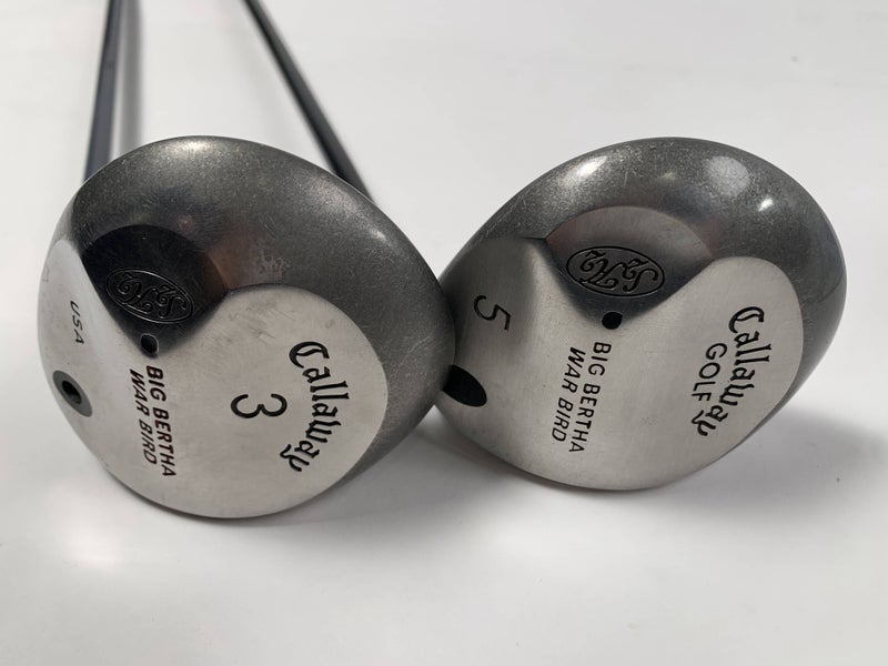 Callaway Big Bertha Warbird 3 & 5 Fairway Wood Set 15* 18* RCH 96 Firm Mens RH