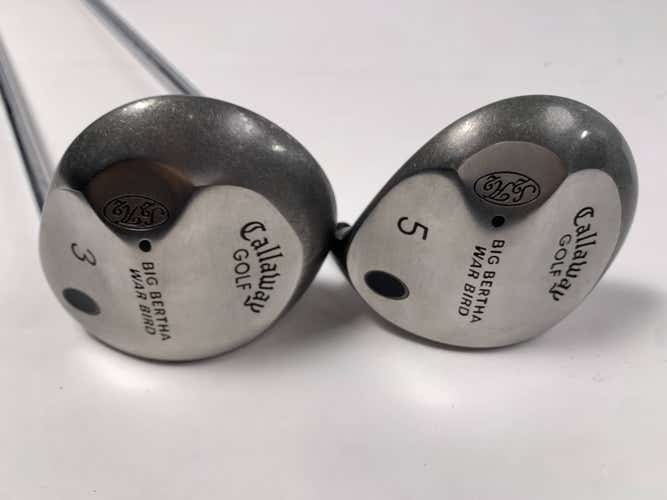 Callaway Original Great Big Bertha 3 & 5 Fairway Wood Set 15* 18* Steel Mens RH