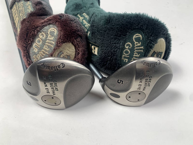 Callaway Hawkeye 3 & 5 Fairway Wood Set 15* 18* Hawk Eye Gems Ladies RH HC