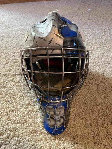 Custom painted Senior Large Bauer NME 7 Goalie Mask (Used)