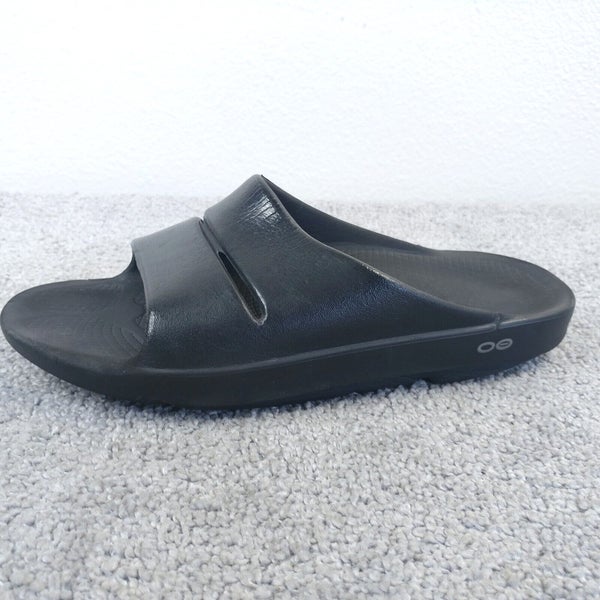 Oofos Ooahh Recovery Sandals Womens Size 10 Shoes Slip On Black Slides