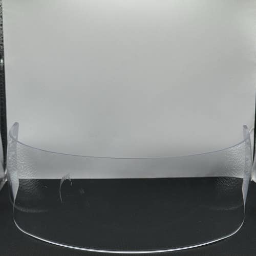 Oakley Pro Stock Hockey Helmet Straight Cut Visor Half Shield Black Decal