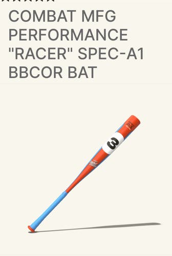 2026 Combat MFG Spec A1 Alloy BBCOR Certified Bat (-3) 30 oz 33" (New)