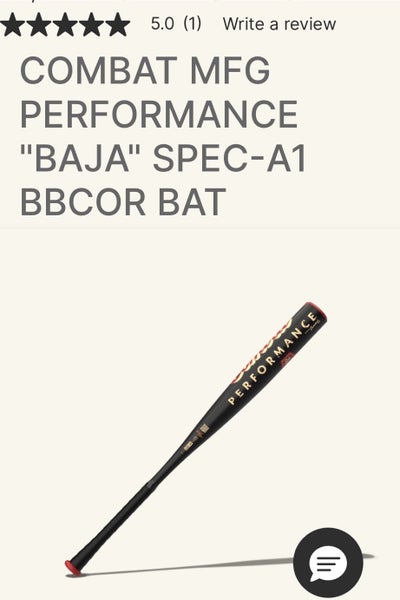 2026 Combat MFG Spec A1 Alloy BBCOR Certified Bat (-3) 30.5 oz 33.5" (New)