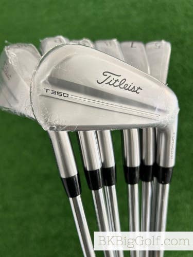 NEW Titleist T350 25 Forged Iron Set 5-48 / True Temper AMT Red Stiff
