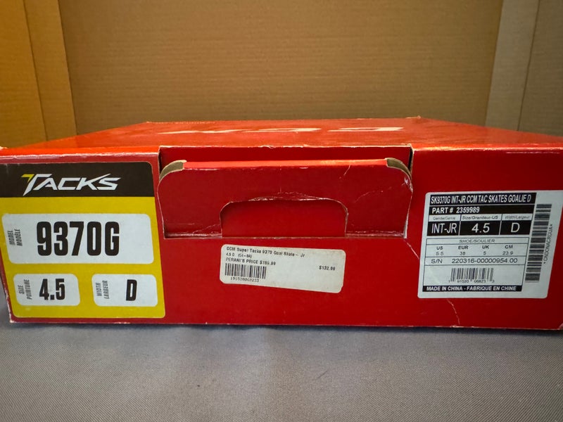 CCM Super Tacks 9370 Hockey Goalie Skates Regular Width Size 4.5 (Used)