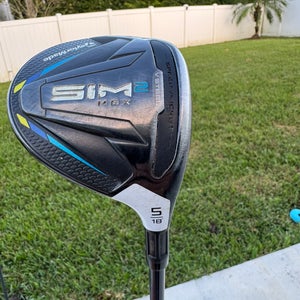 Men's TaylorMade SIM2 MAX Right Handed Fairway Wood Regular Flex 5 Wood (Used)