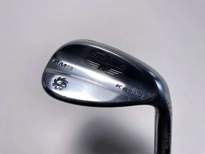Titleist Vokey SM6 Tour Chrome Lob Wedge LW 58* 12 Bounce K-Grind Wedge Mens RH