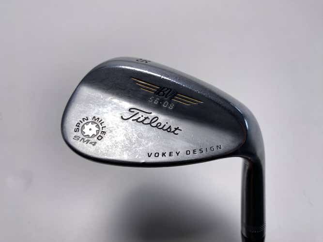 Titleist Vokey Spin Milled SM4 Chrome Sand Wedge SW 56* 8 Wedge Mens RH
