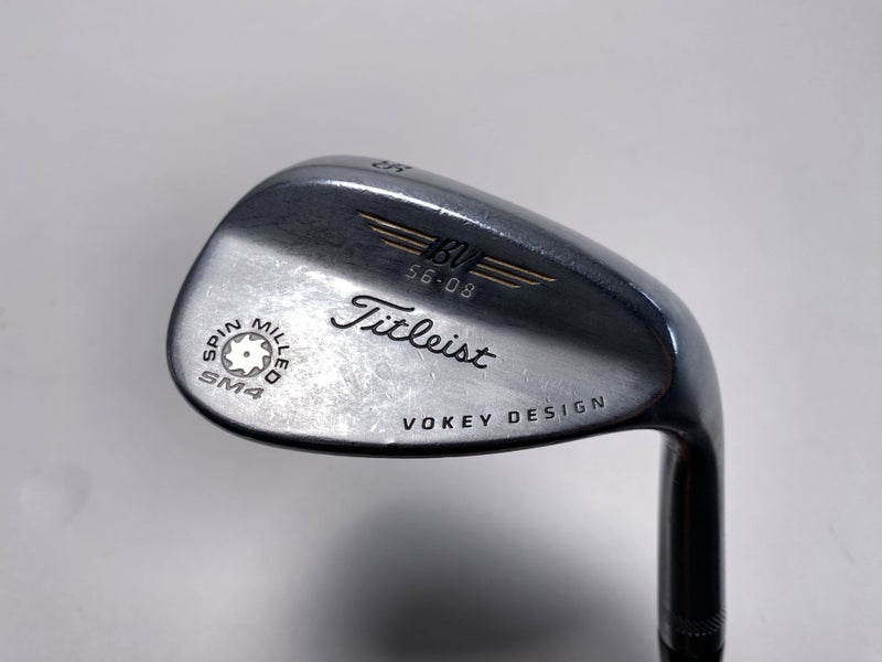 Titleist Vokey Spin Milled SM4 Chrome Sand Wedge SW 56* 8 Wedge Mens RH