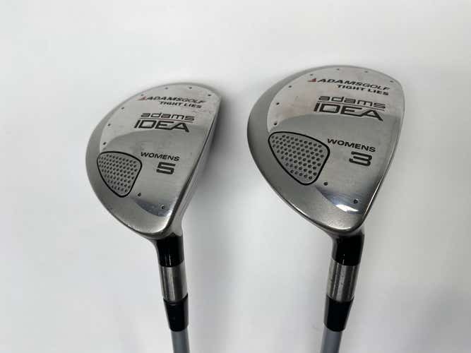 Adams Idea Tight Lies Womens 3 & 5 Fairway Wood Set 15* 18* Idea Ladies RH