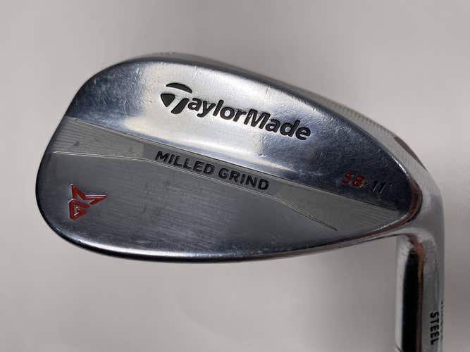 TaylorMade Milled Grind Satin Chrome Lob Wedge LW 58* 11 True Temper DG Mens RH