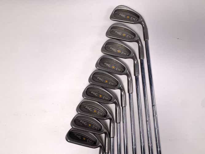 Ping Eye 2 Iron Set 3-PW+SW Gold Dot 4* Flat Karsten ZZ-Lite Regular Mens RH