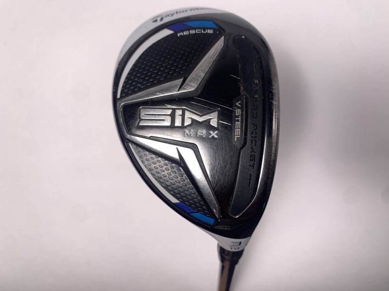 TaylorMade SIM MAX 3 Hybrid 19* Fujikura Ventus Blue 7S Stiff Graphite Mens RH