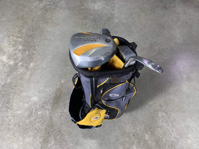 U.S. Kids UL-12 Club Set 3W 6 & 8 PW Putter 63-43 Yellow Youth Junior RH +Bag