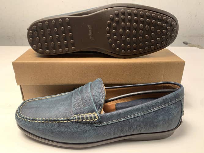 Johnnie-O Laguna Penny Leather Casual Shoes Blue Men's SZ 11 (JMFW1570)