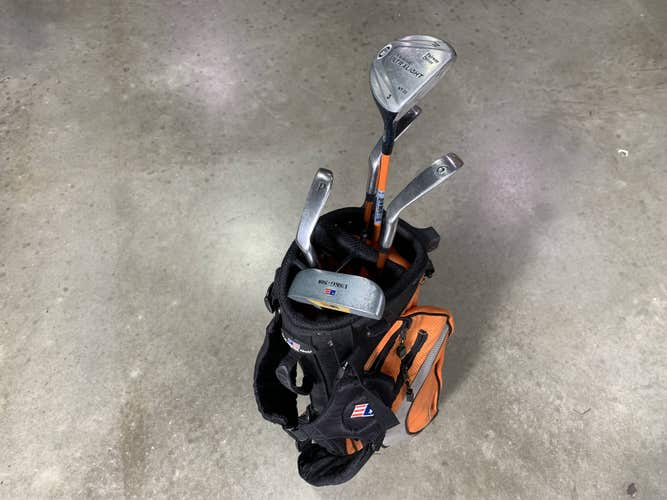 U.S. Kids UL-24 Club Set 3W 6 & 8 PW Putter KidPower 51-35 Junior RH +Bag