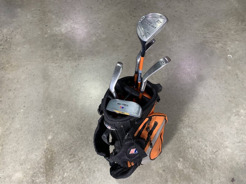 U.S. Kids UL-24 Club Set 3W 6 & 8 PW Putter KidPower 51-35 Junior RH +Bag