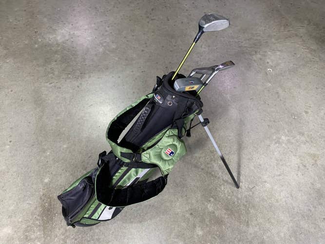 U.S. Kids UL-18 Club Set 3W 6 & 8 PW Putter KidPower 57-39 Junior RH +Bag