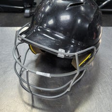 Used Under Armour HELMET Batting Helmet w/Mask Black One Size 11497-S000153622