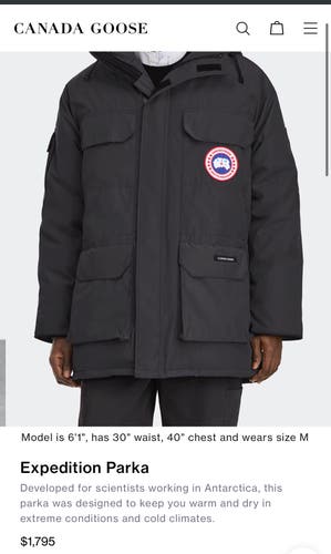 Gray Men's XL Canada Goose Jacket (New)