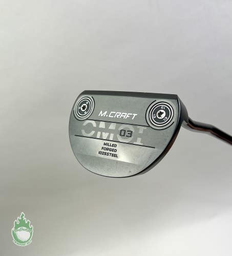 Used RH Mizuno M Craft OMOI 03 Black Ion Forged 34" Putter Steel Golf Club