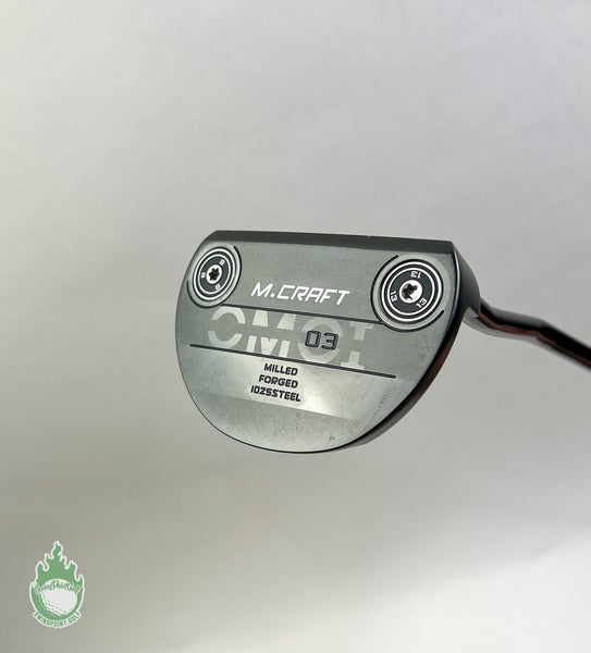 Used RH Mizuno M Craft OMOI 03 Black Ion Forged 34" Putter Steel Golf Club