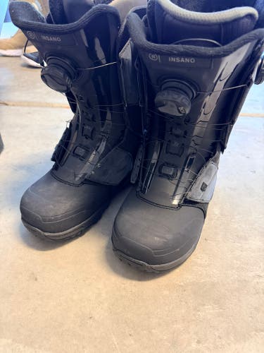 Men's Size M 8.5 (W 9.5) Ride Insano Snowboard Boots Stiff Flex Freeride (Used)