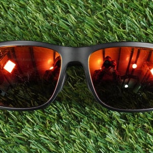 MAUI JIM HUELO SUNGLASSES MATTE BLACK W/ HAWAII LAVA LENS ~ READ!!