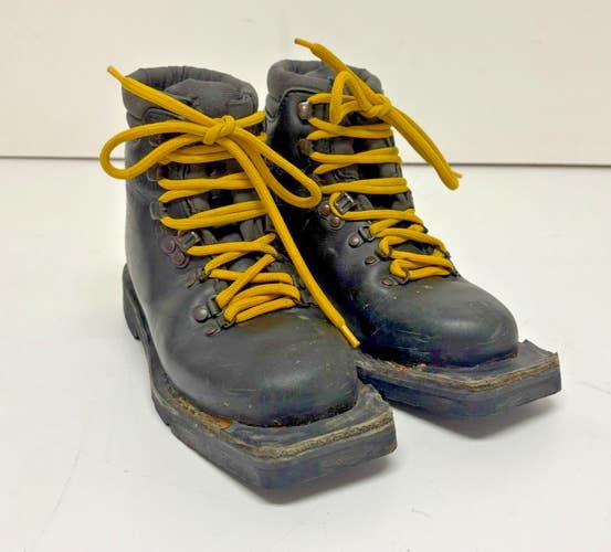 Asolo Snowfield II 3-Pin 75mm Black Leather Telemark Ski Boots Women's 5 EU 36