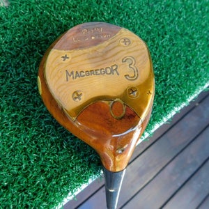 1940s MacGregor LORD BYRON 231W Persimmon 3-Wood w/ Stiff Shaft