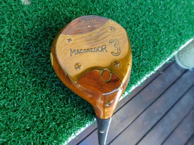 1940s MacGregor LORD BYRON 231W Persimmon 3-Wood w/ Stiff Shaft