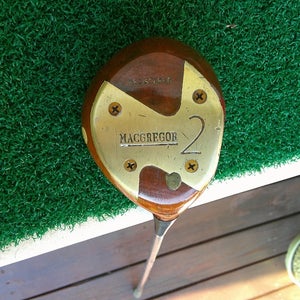 1940s MacGregor Registered Persimmon 2-Wood w/ True Temper Stiff Shaft