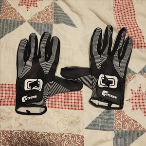 Black Large Adult Cutters Epic Receiver Gloves (New)