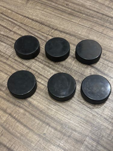 Ice Hockey Pucks Lot of 6 Brand New